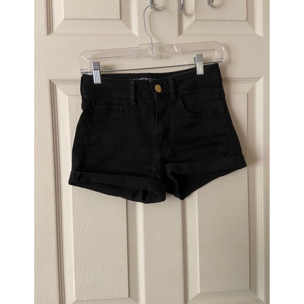 Black super stretch shorts